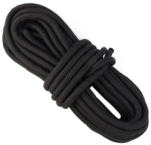 DXLing Cuerda de Escalada 10mm 10m Roca Estática Escalada Cuerda en Nylon y Poliéster Roca Estática Escalada Cuerda 10mm Cuerda de Seguridad para Caídaspara Exterior Montañismo Camping