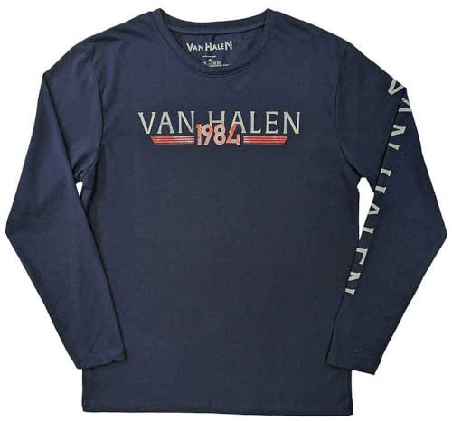 Van Halen 84 Tour Long Sleeve T Shirt S Navy