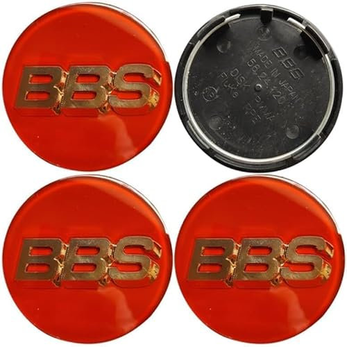 4 pièces Cache Moyeu pour BBS 70mm, Haute Qualité ABS Étanche Capuchons de Moyeu de Roue Centre de Jante Capuchons Badge Logo,A