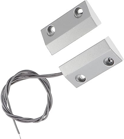 HOMSFOU 2 Sets Magnetic Alarm for Doors Roller Shutter Sensors Zinc Alloy Detector Wired Alarm System Security Equipment