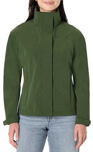 Amazon Essentials Damen Relaxed Fit Leichte Verstaubare Wasserdichte Regenjacke mit Kapuze