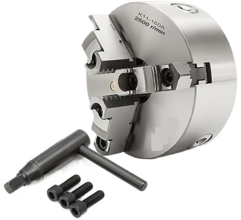 Mandrino portante per tornio, K11-160A Mandrino for tornio 3 griffe 160 mm Parti autocentranti e reversibili for tornio a ganasce