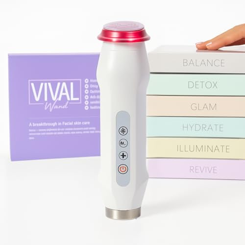 Vival Wand Face Skin Care Machine – Oxygen Facial Device with CO2 Bubble Technology, LED Light Therapy, Deep Cleansing, Anti-Aging, Portable Skin Rejuvenation, Best Beauty Xmas Gift
