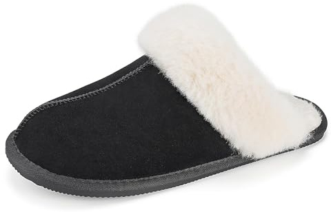 Mishansha Zapatillas Casa Mujer Pantuflas Forradas, Tinta 39