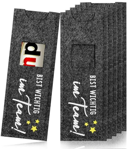 Jerhyun 10 Stück Du Bist Wichtig im Team Hülle Filz Geschenke | Filz Hülle für Schokolade für Anlässe wie Hochzeiten, Geburtstage, Abschlussfeiern Valentinstag, Muttertag, Vatertag