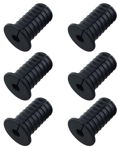 HHXUUAN Cable Wall Grommet,4pcs 3/4 Inch Silicone Cable Grommets,19mm Anti-Slip Split Wall Hole Pass Through Bushing for Starlink,Ethernet,Home Network TV Cables(Black)