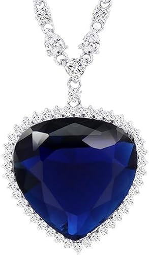 XUPING Mode Grand Coeur Pendentif Collier Océan Coeur Bleu Zircon Cubique Plaqué Or Alliage Femmes Bijoux Cadeaux De Vacances pour Les Occasions De Fête