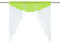 HongYa transparenter Voile Scheibengardine Tunnelzug Kurzstore Küche Kleinfenster Gardine H/B 145/140 cm Grün