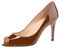 EDEFS Damen Peep Toe Pumps Elegante Offen Schuhe Braun Größe EU42