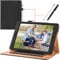 iPad 9.7 Zoll 2018/2017 Hülle Leder (5. / 6. Generation) Kunstleder Business stoßfest Leichte Ständer Schutzhülle Case Cover Mit Steckplatz Auto Schlaf/Wach Funktion für iPad Air 2 / Air 1, Schwarz