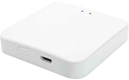 KETOTEK Puerta de Enlace Tuya WiFi ZigBee 3.0 Bluetooth Gateway Hub Inalambrico, Smart Life APP Controle, Solo para Dispositivos Compatibles con Tuya