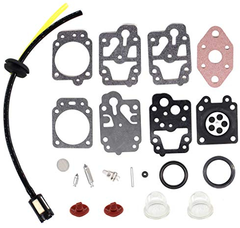 HURI Vergaser Membran Reparatursatz & Benzinfilter mit Benzinschlauch für Einhell BG-BC 43/1 AS Motorsense Freischneide