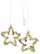 Bonetti 2er Set Metall Stern zum Hängen mit LED Beleuchtung und winterlicher Dekoration, moderner Weihnachtsstern, ca. Ø 27 cm