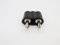 BELI-BECO 61/15 Doppelstecker - Miniatur-Bananenstecker mit 8mm Stiftabstand und Stift-Ø: 2,6mm - 3 Stück (Schwarz)