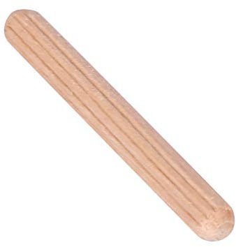 50 Stück Holzdübelstifte, Hartholz-Basteldübel, Holzdübel für Schrankschubladen, Rund Geriffelte Holzdübelstangen(M6*50)