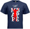 Kylian Mbappe France PSG Signature T-Shirt Fußball Futbol Fußball Shirt, Marineblau, XL