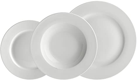LA PORCELLANA BIANCA - Set 12 Piatti Falda Essenziale
