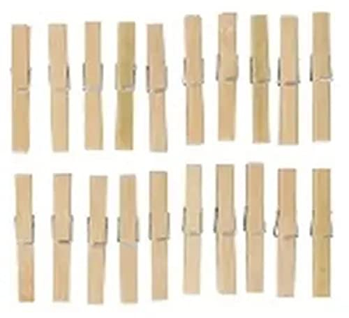 Wooden Clothes Pegs 20Pc, Laundry Clothes Pin