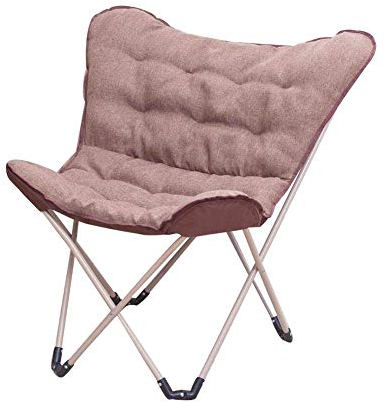 VVHUDA Klappstuhl mit abnehmbarem Sitzkissen, Leinen-Schmetterlingsstuhl, übergroßer Outdoor-Stuhl mit hoher Rückenlehne, Lounge-Stuhl, fauler Sofastuhl -D small Gift