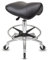 Staboos Rollhocker bis 160 kg - Premium Sattel Sitz - Praxishocker (Premium Rollen und Fußstütze) Drehhocker höhenverstellbar (55 cm bis 75 cm) Sattelhocker