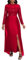 VERWIN Damen Bodycon Pailletten Kleid Mesh Chiffon Schulter Maxikleid Seitenschlitz Patchwork Overlay Kleid, rot, M