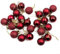24 Stück Weihnachtskugeln Ornamente für Weihnachtsbaumdekoration, Weihnachtskugel, Weihnachtskugel, Ornamente, 3 cm für Urlaub, Hochzeit, Party, Dekoration, Baumschmuck (weinrot)