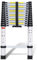 Fiqops Scala telescopica in alluminio 3,8 m, allungabile, in alluminio, antiscivolo, portata 150 kg