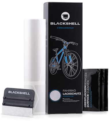 Blackshell® Fahrrad Schutzfolie für E-Bike, Pedelec, Elektrofahrrad - 21-teilig in transparent matt - starker Rahmenschutz, Steinschlagschutz-Set