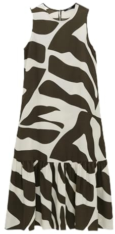 someday Damen Maxikleid | Trägerkleid QUOLLY Animal deep Green, 34