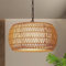 Rattan Hängelampe Esstisch, 5-flammige Große Boho Pendelleuchte Esstisch, Hängeleuchte Esszimmerlampe mit Rattan Lampenshirm, Küchenlampe Hängend, Vintage Kronleuchter für Esszimmer, Wohnzimmer, Küche