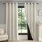 Fmfunctex Blackout Curtains for Bedroom Beige Curtains 72 Inch Drop Geometric Weave Textured Eyelet Curtain for Living Room Thermal Insulated Window Curtain Drapes 2 Panels