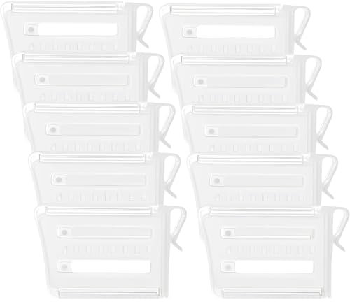 ZUWIJEQ 10 Divisorio per Frigorifero, Frigorifero Spazio Allocatore, Cucina Frigorifero Snap-on Mensola,Frigorifero Porta Laterale Clip Divisore Bottiglia, Frigorifero Cassetto Organizzatore Bottiglia