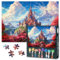 Castle Puzzle 1000 Teile Erwachsene - Schwer Unmöglich Schwierig Herausfordernde Familie Puzzle, 70 x 50 cm Jigsaw Puzzles Fantasy Scenery, Puzzles-Spiel für Frauen Decoration Geschenk