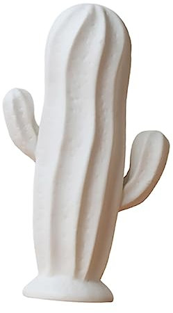 Cabilock 1 Pieza Adorno de Cactus Cerámico Blanco para Decoración Creativa Cerámica para Habitaciones y Modernos