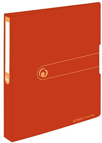Herlitz 11282712 Recycling-Ringbuch, A4, 2 Ring-Kombi-Mechanik, 3,8 cm Rücken, Füllhöhe 25 mm, orange