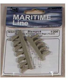 CMK 129-NS013 - 1:200 Bismarck Secondary Armam.Blast Bags 12pc - Neu