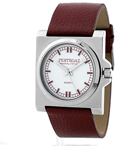 Pertegaz Quartz Movement Analogue Watch PDS-018/M Brown, Brown, Strap.