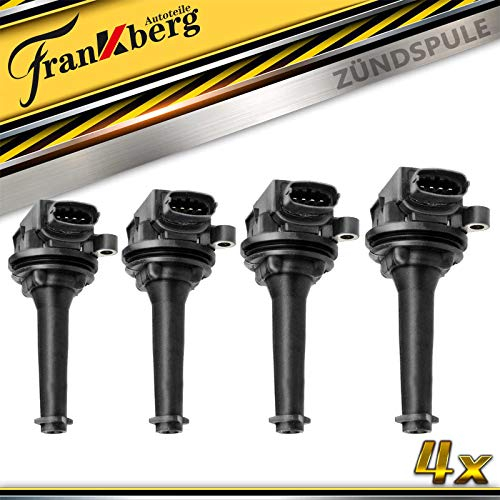 Frankberg 4x Zündspule Zündmodul Kompatibel mit C70 I 2.0L-2.5L 1998-2005 S60 I 2.4L-T5 2000-2009 S80 2.0L-2.9L 1998-2006 V70 I V70 II XC70 Cross Country Replace# 9125601