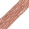 SHGbeads Rose-Gold Metallic beschichtet Edelstein lose Volcanic Rock Perlen für Schmuckherstellung, rund, 4 mm, 38,1 cm, Rose 4mm, 4 mm