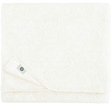 Linen & Cotton Jacquard Damast Tischdecke Tischtuch Tischwäsche Waverly -46% Leinen, 54% Baumwolle, Weiß/Weiss (147 x 200 cm) Rechteckige für Home Küche Dekoration Gastronomie Hochzeit Fest