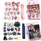 HCliptie 36 Stück Baby Mädchen Haarspangen Niedliche Haarschleifen Baby Elastische Haargummis Haarschmuck Pferdeschwanzhalter Haarnadeln Set für Baby Mädchen Teenager Kleinkinder Rosa