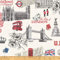 Fat Quarter London City of London UK Quilt-Stoff, 100 % Baumwolle