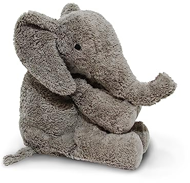 Kleiner SENGER NATURWELT Kuscheltier-Elefant, Grau I Kuscheliger Begleiter, geeignet ab 3 Monaten I GOTS-zertifiziertes Plüschtier mit herausnehmbarem Wärmekissen