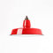Lightstock Industrie-Lampenschirm aus emailliertem Stahlblech (2. Wahl), 36 cm, ROT inkl. Vintagefassung Old English