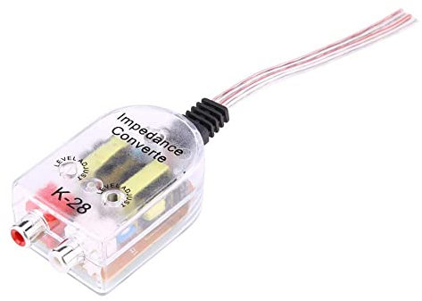 Car Line Out Converter,High to Low Line Out Converter RCA Line Out Converter Car Audio CD Audio Amplifier Subwoofer High to Low Frequency Divider Converter Filter for Car/Home Audio