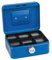 SAX Geldkassette mit Zahlenschloss, extra Starkes Schloss, 20 x 16 x 9cm, Medium, Blau (0-822-14)