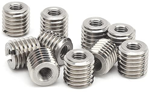 Tuerca reductora de rosca macho hembra, 10 piezas de tornillería de tuerca reductora de rosca de acero inoxidable