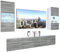 BELINI Wohnwand Vollausstattung Wohnzimmer-Set Moderne Schrankwand mit LED-Beleuchtung Anbauwand TV-Schrank Glamour Holz