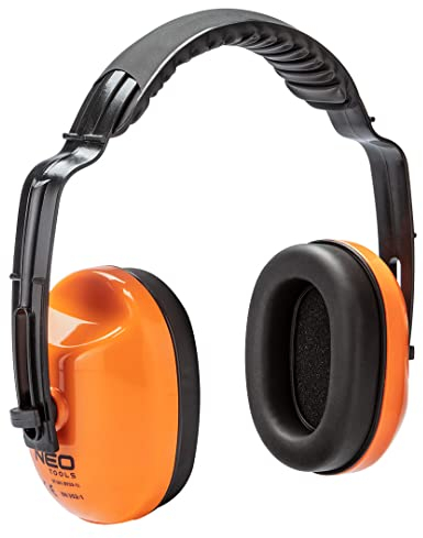 NEO TOOLS Gehörschutz, Gehörschutzklappen, Antilärm-Gehörschutzkapseln, Lärmschutz-Ohrschützer, SNR 25dB, Regulierung der Druckfeder,