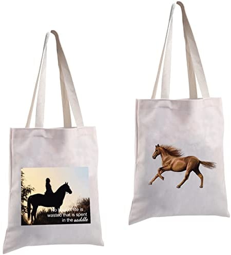 Pferdeliebhaber Geschenke Pferde-Tragetasche Cowgirl Geschenke Reitergeschenke Tragetasche Mädchen Pferd Geschenke für Frauen Pferdebesitzer Reiter Geschenk, Cowgirl Pferd Tb, Medium